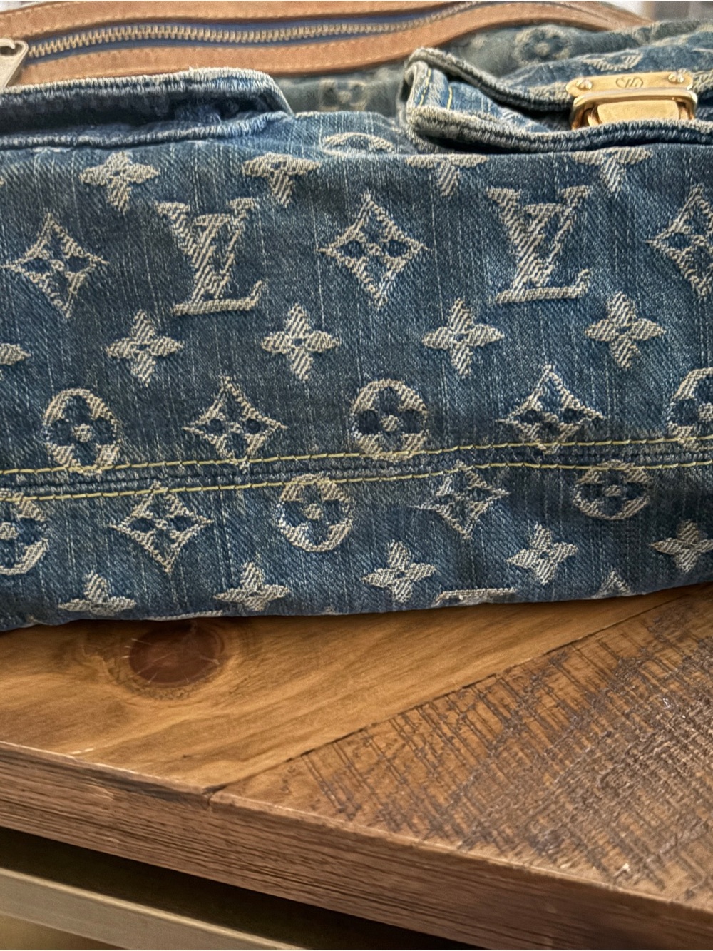 Vintage Louis Vuitton Denim Baggy GM Blue - Picture 6 of 16